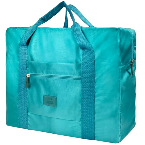 Travel Duffel Bag Lightweight Foldable Travel Bag for Women and Men Waterproof Tote Carry On Luggage Weekender Overnight Bag (Green)