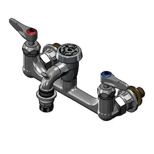 T&S Brass B-2271-POL-CR Service Sink Faucet, Vacuum Breaker, Polish Chrome, Quick Disconnect Outlet