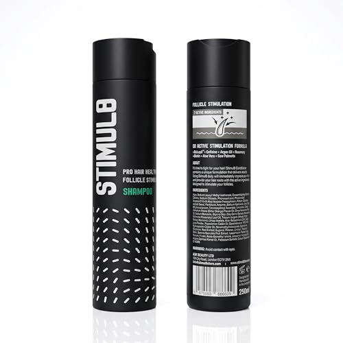 Stimul8 Hair Growth Shampoo DHT Blocker Hair Thickening for Men and Women. Thick Volume & Regrowth. Targets follicles with Baicapil Saw Palmetto Caffeine Biotin Argan Oil & Rosemary Oil