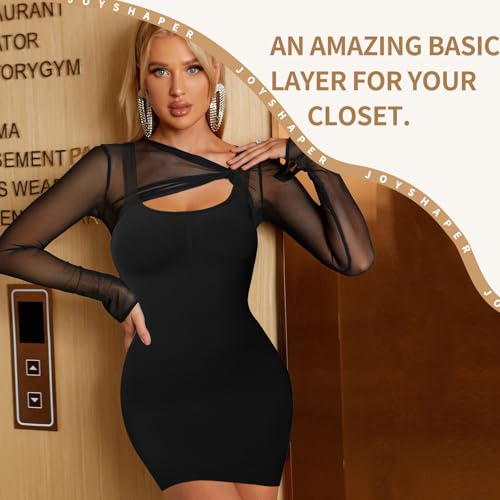 JOYSHAPER Shapewear Dress Slip for Women Seamless Full Slip Tummy Control Body Shaper Dress Long Cami Under Dress4