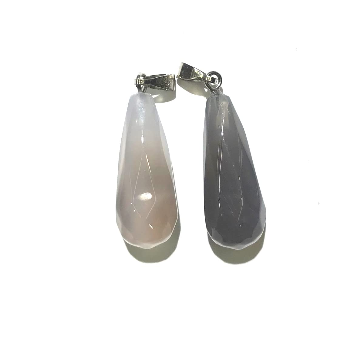 LE SKY 10 Pcs Natural Stone Pendants Long waterdrop Shape Faceted Mixed Crystal Jasper Stone Charms for Jewelry Making Necklace Bracelet Earrings - Image 8