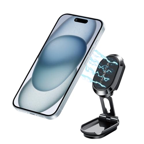 H'MASTON Suporte para Celular Carro Suporte Magnetico para Celular GPS Automotivo Universal Rotação de 360° Estabilizador CJ-70 (PRETO)