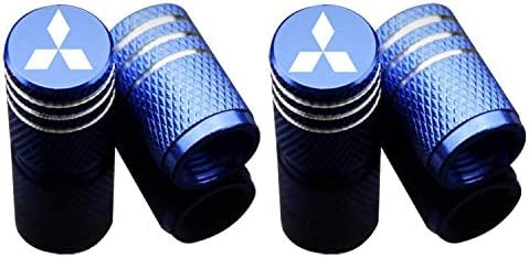 三菱 バルブステムキャップ アルミニウム合金タイヤバルブ車 タイヤバルブキャップ 自転車用のダストキャップ 車 バイク アルミ 製 高級 アルマイト 仕上げ 空気漏れを防ぐための自転車 4個組 赤 青 黒