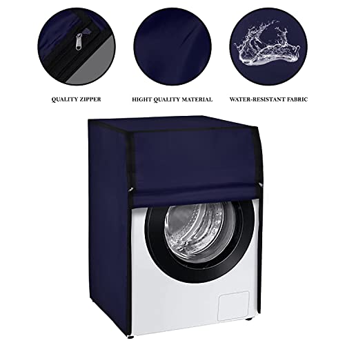 Image of Amazon Brand - Umi. Front Load Washing Machine Cover Suitable for Bosch 6.5 Kg, 7 Kg, 7.5 Kg, 8 Kg, 8.5 Kg, 9 Kg (63cmsX63cmsX81cms, NAVY BLUE)