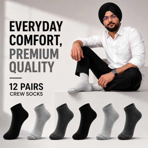 Image of MCAVOY ROME Ankle Length Cotton Socks Men & Women for Sports Unisex Multicolor Socks Ideal for Gym, Casual Wear & Running Odor Free,