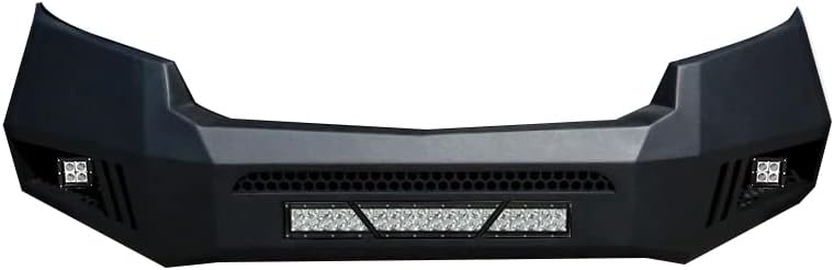 Black Horse Armour Heavy Duty Front Bumperw/ 20in LED Light Bar, 2 sets of 4in cube lights Armour I Front Bumper Matte Black Compatible with 15-20 Chevrolet Colorado (Excludes ZR2 model)-AFB-CO15-KIT