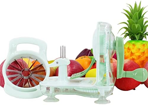Effortlessly Peel, Slice, and Core Apples and Pears with FDTQP Apple Peeler Slicer and Corer - 16 Wedge Apple Cutter Included