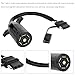 HZEL 4 Pin to 7 Pin Trailer Plug Adapter, Single Function Flat Automotive Wiring Connector, Heavy Duty Coiled Vehicle Adapter Socket Accessories, Universal for Caravan Truck Car