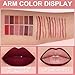 6Pcs Retractable Lip Liner Pencils Set, Ruby Mauve Red Rose Nude Pink Purple Taupe Brown 6 Rich Pigmented Shades Waterproof & Long-Lasting Creamy Matte Velvet Finish for Shaping & Sculpting Lips (#02)
