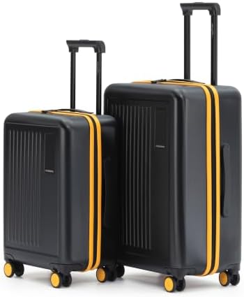 MOKOBARA Transit Set of 2 Trolley Bag (54cm 64cm) Black & Yellow
