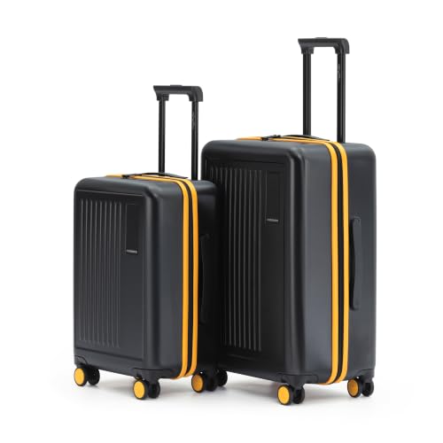 MOKOBARA Transit Set of 2 Trolley Bag (54cm 64cm) Black & Yellow