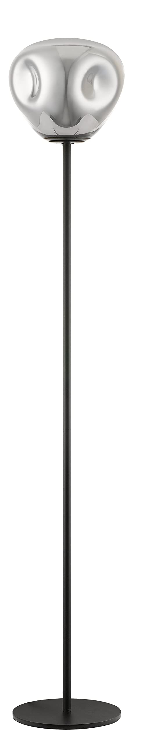 Impex Nina 1 Light Floor Lamp Chrome Black