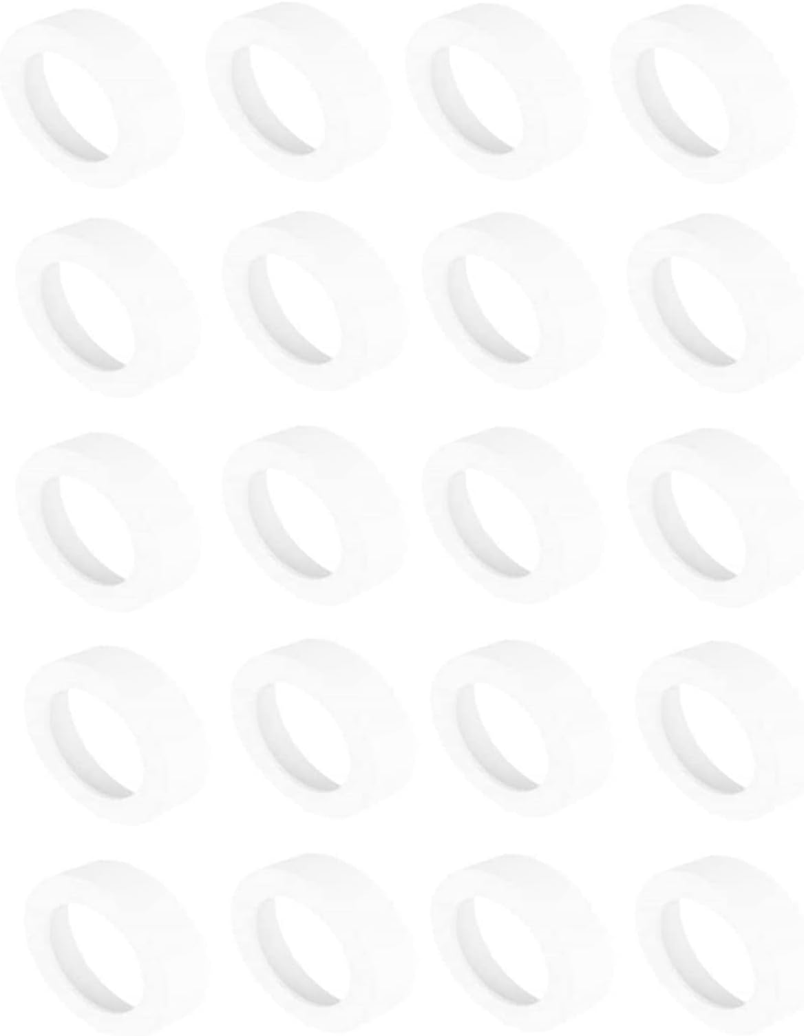 20 Pcs Transparent White Protective Cup Mat,65mm Silicon Tumbler Bumper Protective Cup Mat Silicone Sleeve Heat-Resistant Water Bottle Holder Insulation Mat Non-Slip Cup Mug Coaster