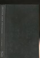 Critics and criticism 0210223472 Book Cover
