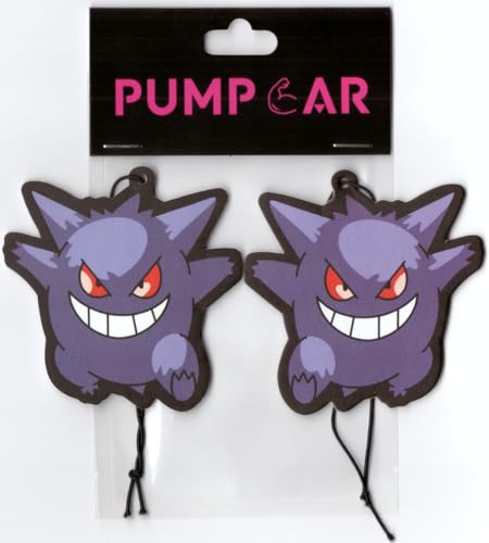 Image of PumpCar 2 pieces double-sided purple monster poke hanging cartoon cherry-scented funny car air freshener Cool hanging for rearview mirror Car Interior Accessories Gifts
