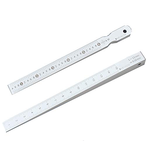 GLTL Taper Gauge Gap Gage Welding Wedge Feeler Gauge Gap Feeler Wedge Gauge Gap Hole Measure Tool (0.4-6mm)