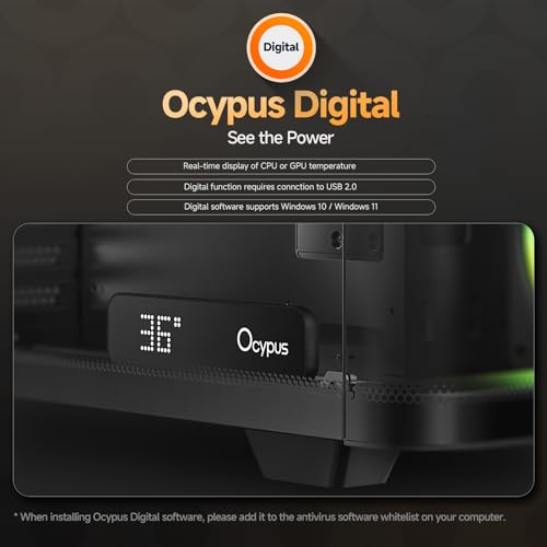 Gabinete para PC Iota C70 BK Curve ARGB Digital de Ocypus, Vista panorámica curva de 270°, compatible con ATX/Micro-ATX/Mini-ITX, torre media con display digital de temperatura en tiempo real y 4 ventiladores ARGB PWM preinstalados miniatura 3
