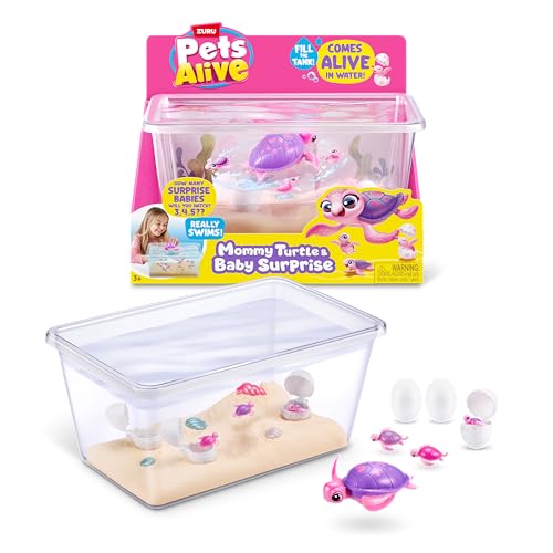 Pets Alive Mama Turtle Surprise von ZURU, Roboterspielzeug, Schildkröte