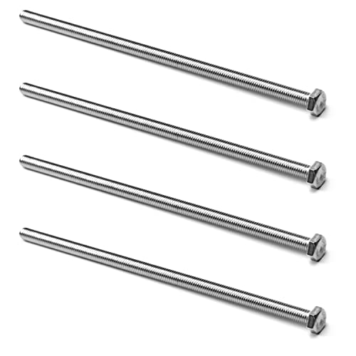 Image of M6 Hex Bolt M6-1 x 150mm UNC Hex Head Screw Bolts 304 Stainless Steel Fully Threaded Hex Tap Bolts 4 PCS