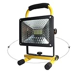 2400 lumens, 50 Watts, 36 LED. Heavy Duty LED Flood/Shop Light, Portable Rechargeable Cordless LED Work Light Flood Light, Durable Emergency Light