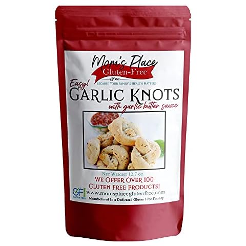 Mom's Place Gluten Free Garlic Knots Mix with Garlic Butter Sauce Cover