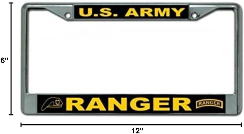 U.S. Army Ranger Photo License Plate Frame Free Screw Caps with This Frame