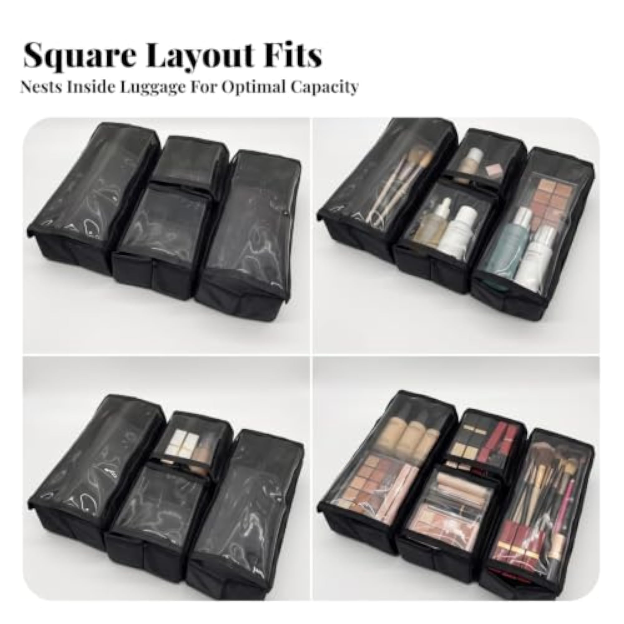 Makeup Storage Pouch, Clear Cosmetic Organizer