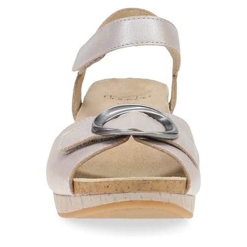 Image of Dansko Stella Multi-Strap Wedge Sandal for Women - Cork /EVA Wedge with Arch Support -Fully Adjustable Straps-Lightweight Rubber Outsole