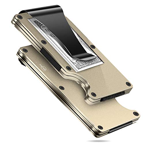 MUCO Porte-Cartes de crédit avec Protection RFID légère en métal pour Homme et Femme