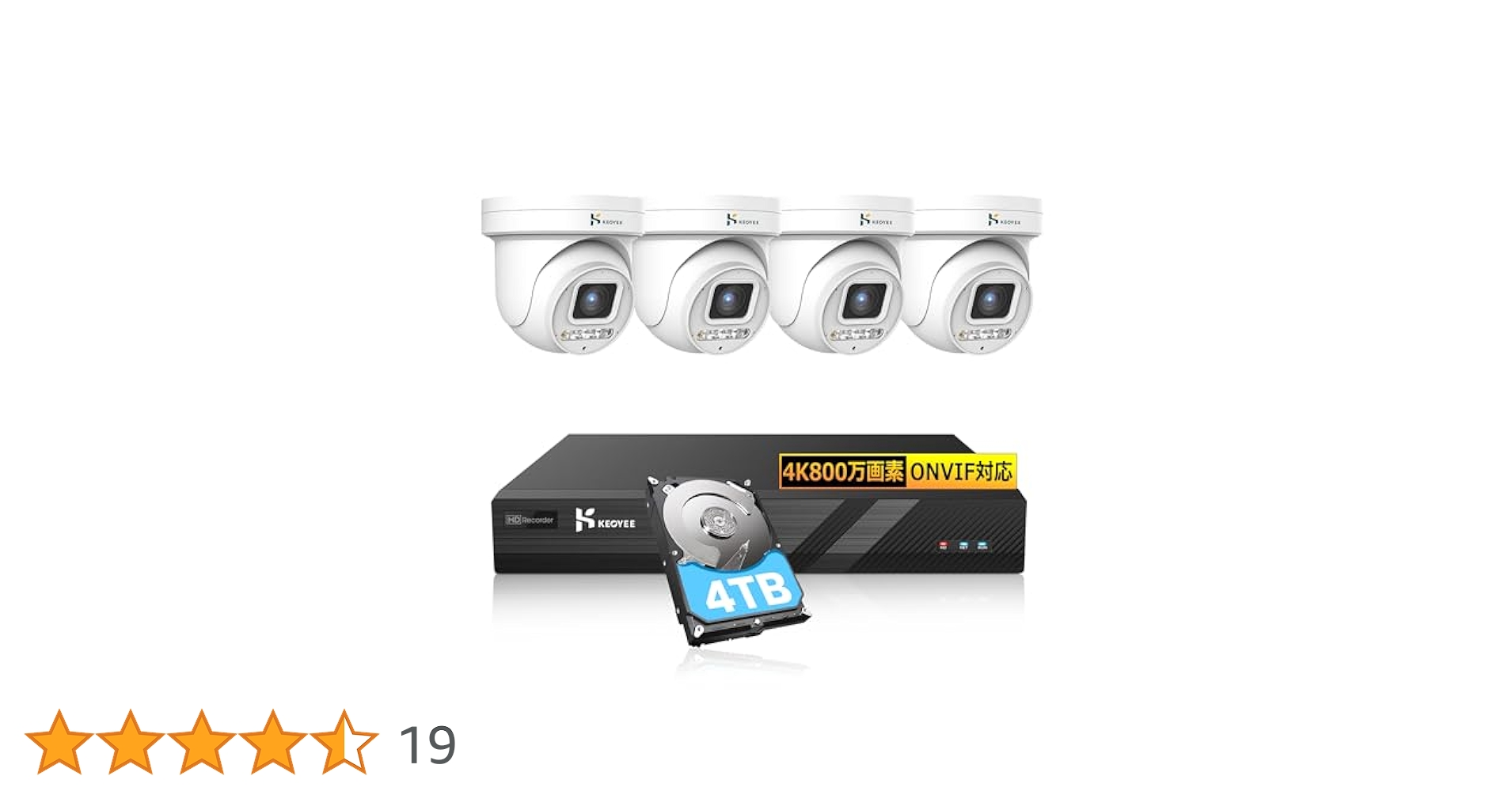 【800万画素】POE有線4K 監視カメラ4台　HDDセット360°全方位 Amazon.co.jp: ZOSI 4k poe防犯カメラセット4台 800万画素 防犯