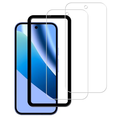 For Google Pixel 10a �K���X�t�B���� �t���ی�t�B���� ���Y���Ɏq�f�ސ� 9H �\�ʍd�x �����K���X �Ϗ��� ��ʕی�t�B���� 2���Z�b�g+�K�C�h�g�t��