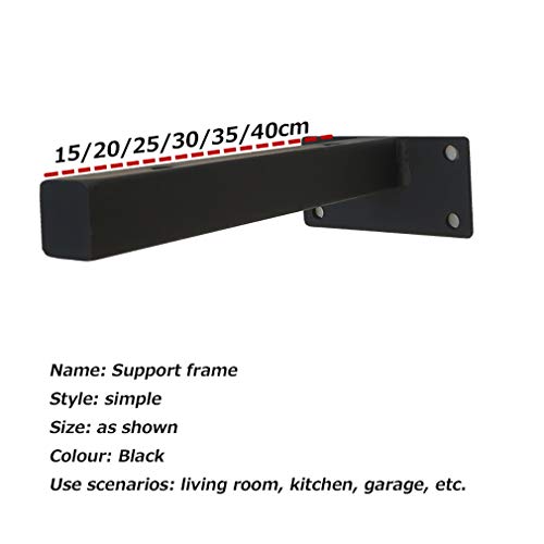 Équerre de fixation murale rabattable noire pour tablette et plan de travail - 5