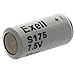 Exell Battery S175 Silver Oxide 7.5V Battery TR175S, MN175, A175, White/Silver