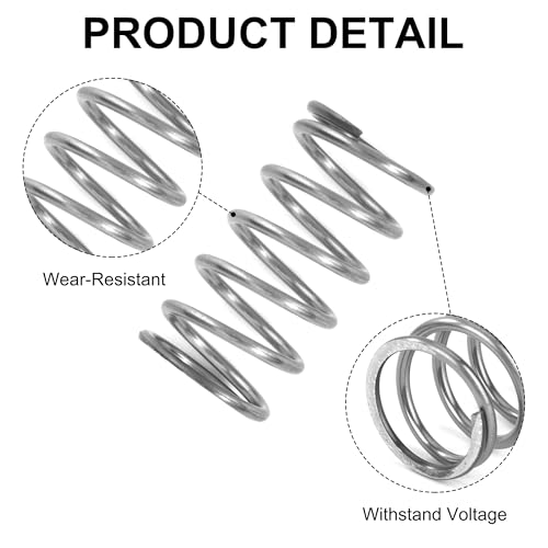 GUNGY Druckfeder Edelstahl Feder Druckfedern 30mm Drahtdurchmesser 1,5mm Außendurchmesser 16mm Länge 30mm Maximale Federkraft 3,2kg 4 Stück