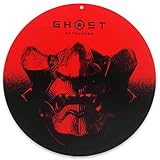 対馬の幽霊 サムライマスク メタルウォールサイン - 象徴的なゴーストオブツシマウォールデコレーション ホーム用