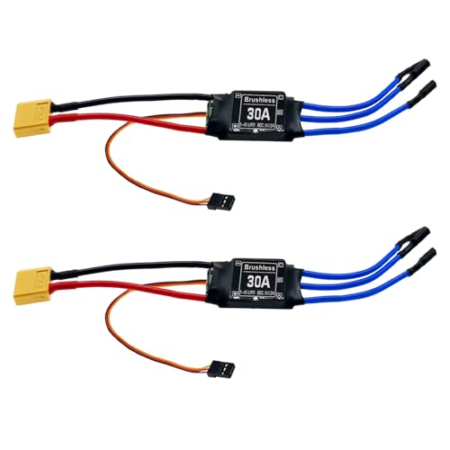 2PCS 30A Brushless ESC for RC Drone, Airplane, Helicopter