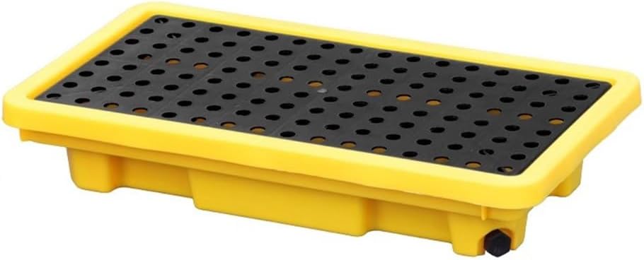 Modular Spill Containment Platform - Industrial Oil Tank Spill Tray, Leak-Proof Plastic Pallet for Oil Drums - Heavy Duty Spill Platform (66x36x12cm)
