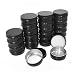 Aybloom Aluminum Tin Cans - 40 Pack 1OZ / 30G Round Metal Tin Container Screw Top Steel Tin Cans Cosmetic Sample Containers Candle Travel Tins