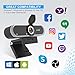 NIVEOLI Webcam 1080P with Microphone and Webcam Cover Plug and Play with Auto Light Correction for Laptop PC Desktop for Live Streaming Video Call Conference