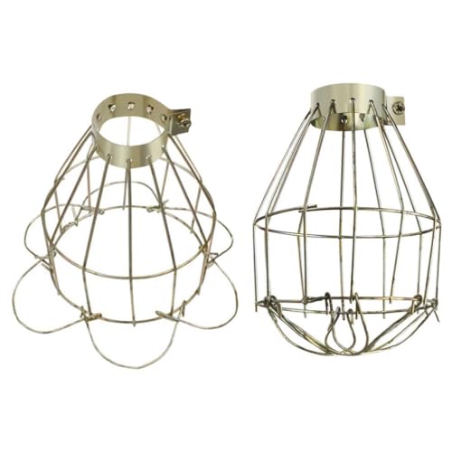 Image of STOBAZA Lampshade Guard Metal Bulb Guard Cage Ceiling Light Frames -scalding Net Sturdy Metal Lampshade Ring