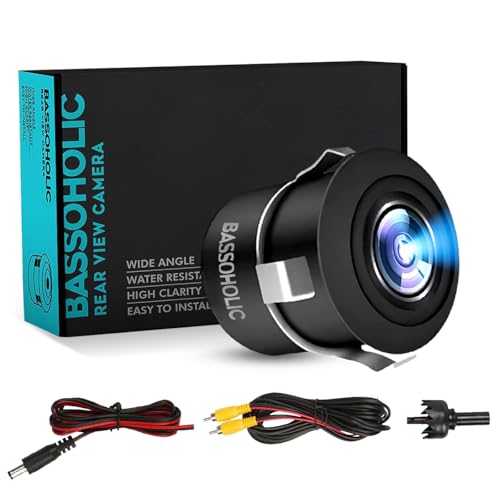 Image of BASSOHOLIC Fisheye Lens AHD 720P Car Reverse Parking Camera |160 Wide Angle | Night Vision | Water-Resistant | Compatible with Car Android Monitors & AHD /CCD Switcher Camera