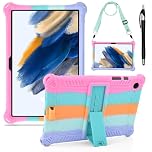 KATUMO Silicone Case Compatible with Samsung Galaxy Tab A8 10.5 inch 2021 2022 Tablet (SM-X205N/X200N/X207) Soft Rubber Cover with Stylus Pen Shoulder Strap for Galaxy Tab A8 Case