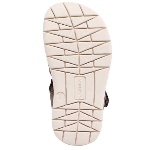 Nautica Toddler Boys Sailboat Closed Toe Adjustable Hook and Loop Outdoor Summer Fisherman Sandals Jikkel T-Chocolate, Size 11 - image 5