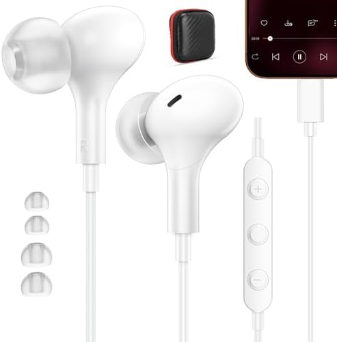 ACANDYA Wired Headphones Earbuds Compatible with Apple iPhone 14 ...