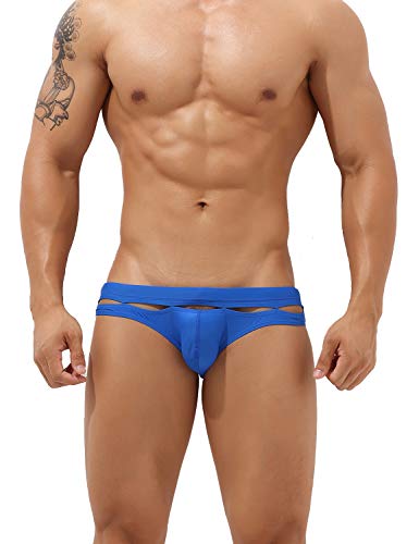 SEOBEAN Mens Low Rise Hole Swim Bikini Swimwear