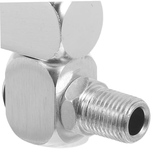 Conector giratorio de 2 piezas para manguera de aire industrial de 360 grados plateado 4