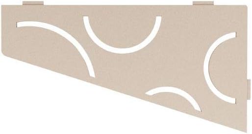 Schluter Systems Quadrilateral Corner Shelf-E - Curve Design - Cream - (SES3D6TSC) Kerdi-Line Shower Acessory