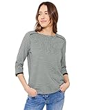 Cecil Shirt mit 3/4 Arm, U-Boot Ausschnitt, Gummibund und Streifen Dessin