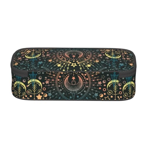 Image of Magical Astrology Moon Star Pencil Case Organizer Big Capacity Pencil Pouch Stationery With Zipper School Supplies Pencil Bag For Girls Boys Office