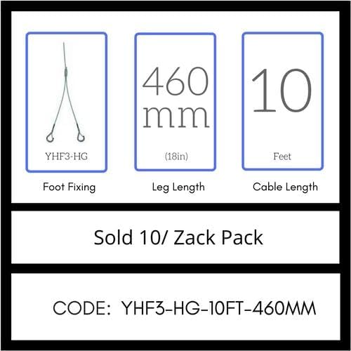 GRIPPLE No. 3 x 10' Y-Toggle Hangers (YHF3-HG-10FT-460MM) Pack of 10, USA Made